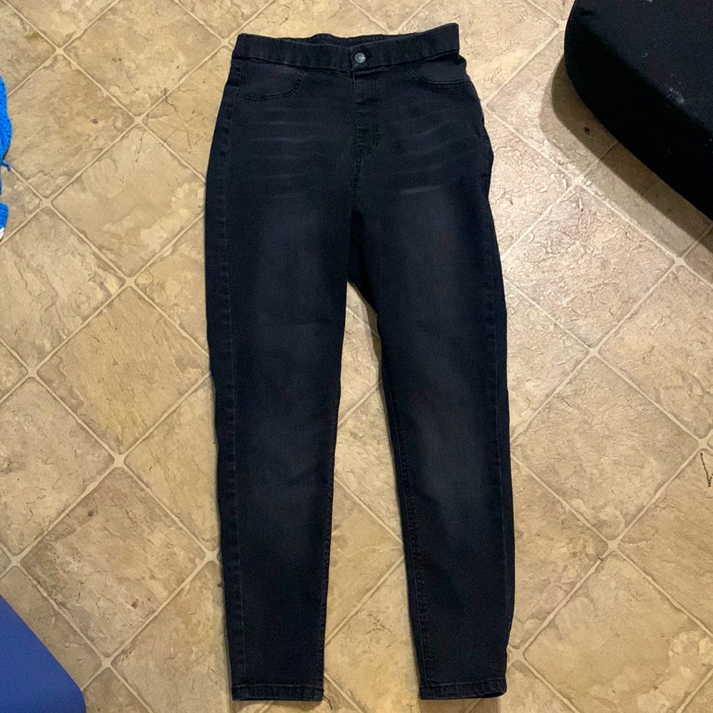 Black Super High Rise Skinny Jeans